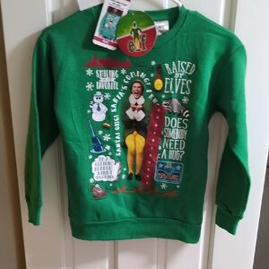 ELF Festive Green Kids Hoodie
